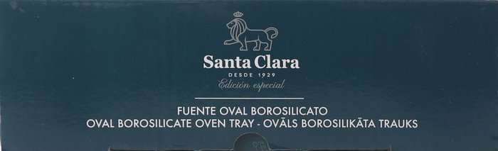 Fuente Oval Horno Borosilicato 2L Sta Cl 30 x 20.8 x 6.2 cm (2 Unidades)