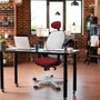 PIQUERAS Y CRESPO Silla de oficina Jorquera con mecanismo Sincro, Crema y Azul