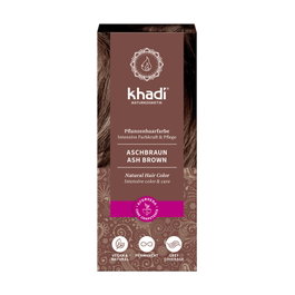 Khadi Herbal Color Tinte Capilar Castaño Ceniza 100g - Marrón Medio Mate Natural