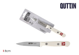 Inde Cuchillo mondador 8 cm Ivory Sybarite - Cuchillo de cocina para pelar y decorar con hoja de acero de 1.5 mm (24 Unidades)