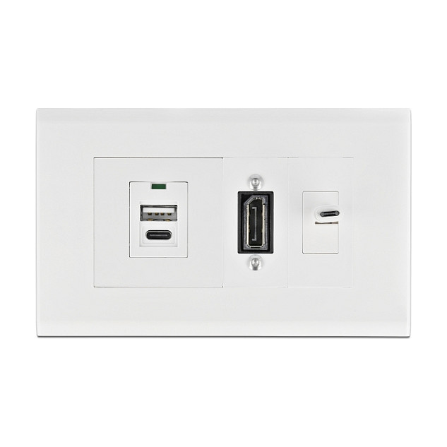 DeLOCK Easy 45 Porta-módulos para canal de instalación 130 x 80 mm Blanco