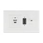 DeLOCK Easy 45 Porta-módulos para canal de instalación 130 x 80 mm Blanco