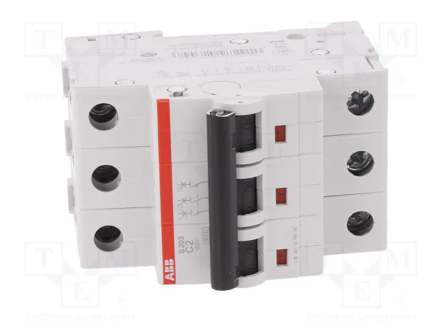 ABB S200 Interruptor Magnetotérmico 3 Polos 2A 6kA