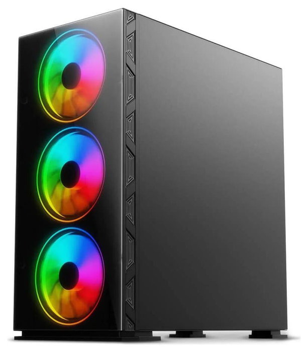Savio Prime X1 Caja PC ATX Mid-Tower Cristal Templado 4 Ventiladores ARGB 120mm
