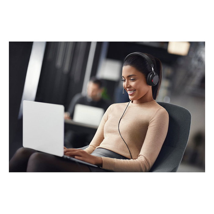 Jabra Evolve2 40 SE USB-C/A UC Auriculares con Diadema Estéreo para Oficina, Cancelación de Ruido, Micrófono Boom, Negro