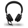 Jabra Evolve2 40 SE USB-C/A UC Auriculares con Diadema Estéreo para Oficina, Cancelación de Ruido, Micrófono Boom, Negro