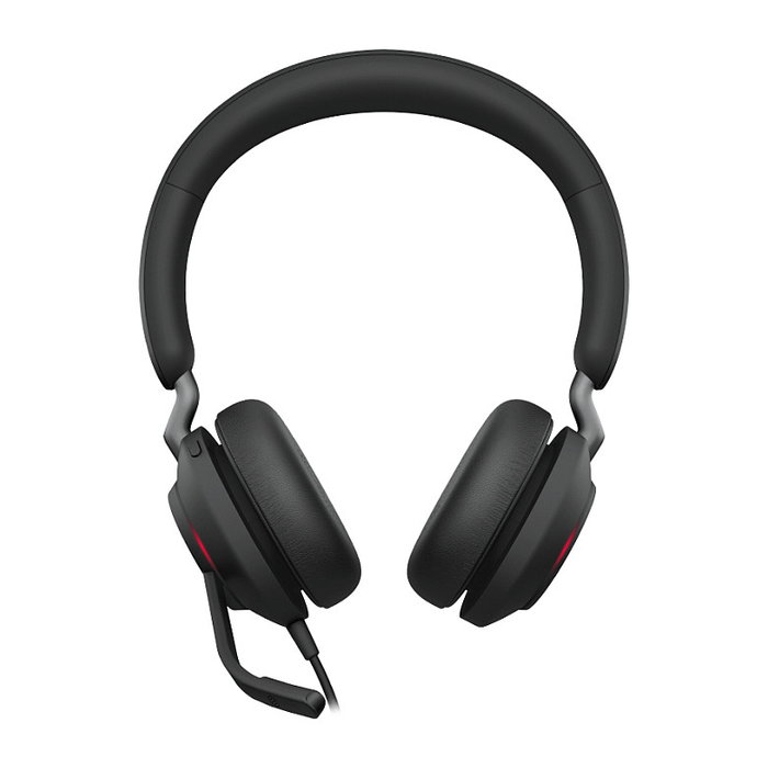 Jabra Evolve2 40 SE USB-C/A UC Auriculares con Diadema Estéreo para Oficina, Cancelación de Ruido, Micrófono Boom, Negro