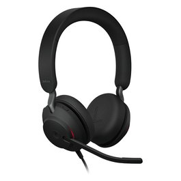 Jabra Evolve2 40 SE USB-C/A UC Auriculares con Diadema Estéreo para Oficina, Cancelación de Ruido, Micrófono Boom, Negro