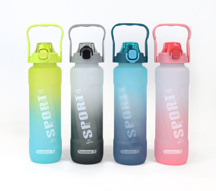 Bewinner Botella Sport Agua Multicol. 1000Ml, Alto 28.9 cm, Ancho 8.9 cm (12 Unidades)