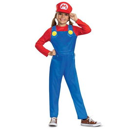 Jakks Pacific Disfraz Super Mario Value Plus con Visera, Talla M para 7-8 Años, Modelos Surtidos - Disfraz Niño