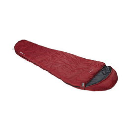 High Peak Schlafsack TR 300 Saco de Dormir 3 Estaciones para Mochilero, Rango de Confort 5 °C, Dimensiones 55-85 cm * 2300 mm, Poliéster, Color Gris y Rojo