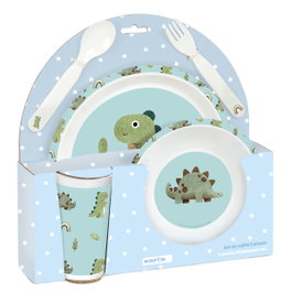 Safta Set de Platos, Cubiertos y Vaso Preescolar Dinos