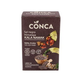 CONCA ORGANICS Sal Negra del Himalaya Kala Namak 250 gr pura y sin refinar - Packaging Plastic Free