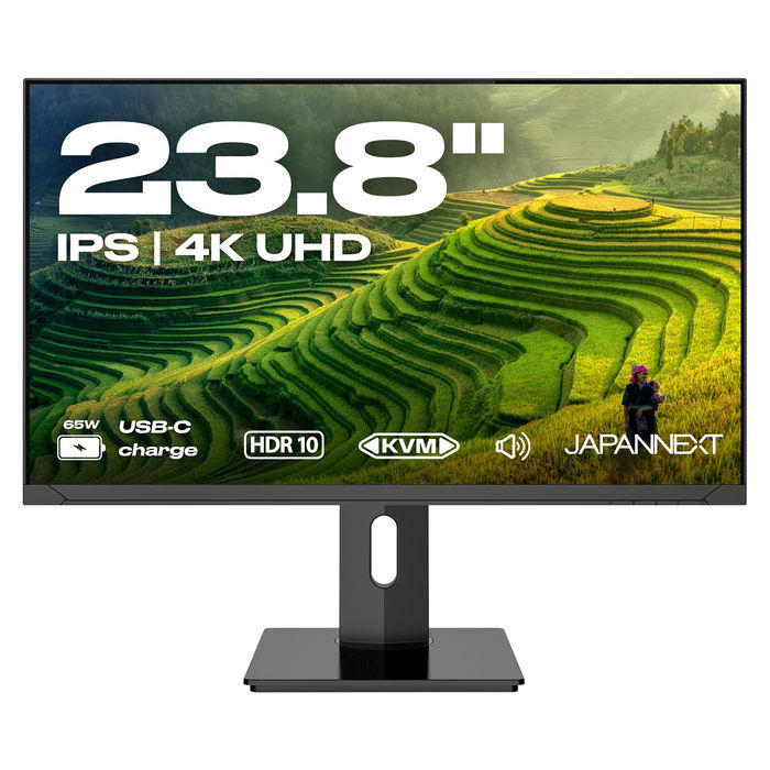 JapanNext JN-IPS2380UHDR-C65W-HSP Monitor 4K UHD 60,5 cm (23,8") IPS HDR10 AMD FreeSync 60Hz Altavoces Montaje VESA Negro JapanNext JN-IPS2380UHDR-C65W-HSP Monitor 4K UHD 60,5 cm (23,8") IPS HDR10 AMD FreeSync 60Hz Altavoces Montaje VESA Negro