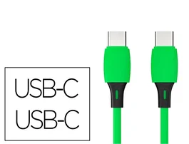 Q-connect Cable USB-C a USB-C PVC Longitud 2m Verde
