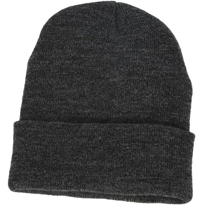 Basics Gorro de punto de acrílico, talla única, colores variados (negro, gris oscuro, azul marino, verde oscuro)