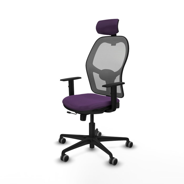 PIQUERAS Y CRESPO Silla de oficina Jorquera con mecanismo Sincro/Traslack, Tela Morada y Malla Gris PIQUERAS Y CRESPO Silla de oficina Jorquera con mecanismo Sincro/Traslack, Tela Morada y Malla Gris
