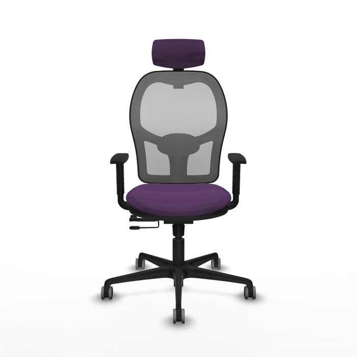 PIQUERAS Y CRESPO Silla de oficina Jorquera con mecanismo Sincro/Traslack, Tela Morada y Malla Gris PIQUERAS Y CRESPO Silla de oficina Jorquera con mecanismo Sincro/Traslack, Tela Morada y Malla Gris