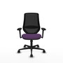 PIQUERAS Y CRESPO Silla de oficina Mardos con mecanismo Sincro, Morado y Negro