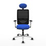 PIQUERAS Y CRESPO Silla de oficina Zulema con mecanismo Sincro, Azul y Negro