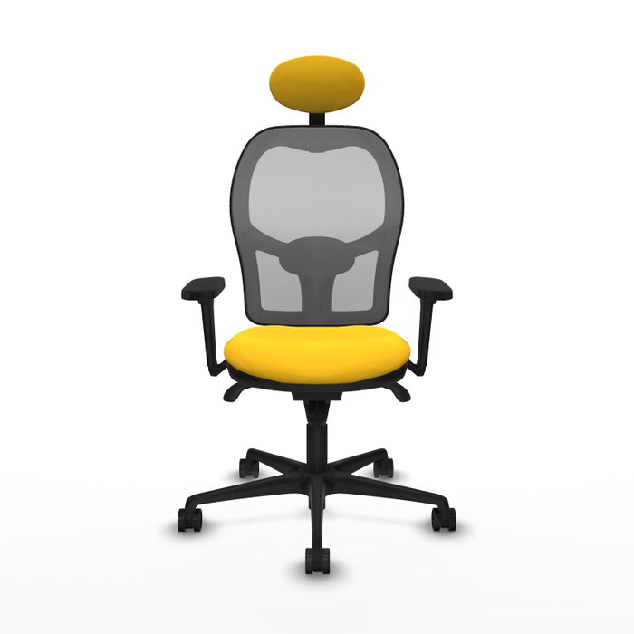 PIQUERAS Y CRESPO Silla de oficina Jorquera con mecanismo Sincro, Amarillo y Gris
