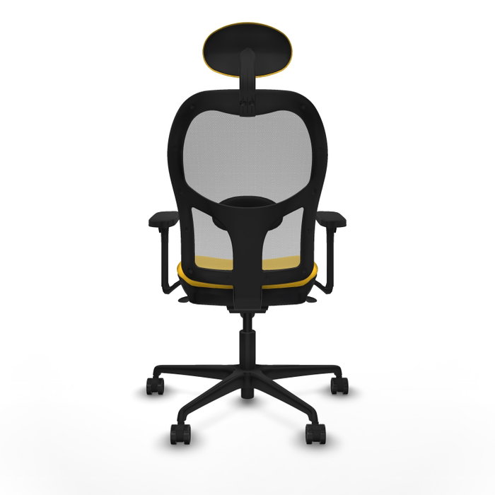 PIQUERAS Y CRESPO Silla de oficina Jorquera con mecanismo Sincro, Amarillo y Gris