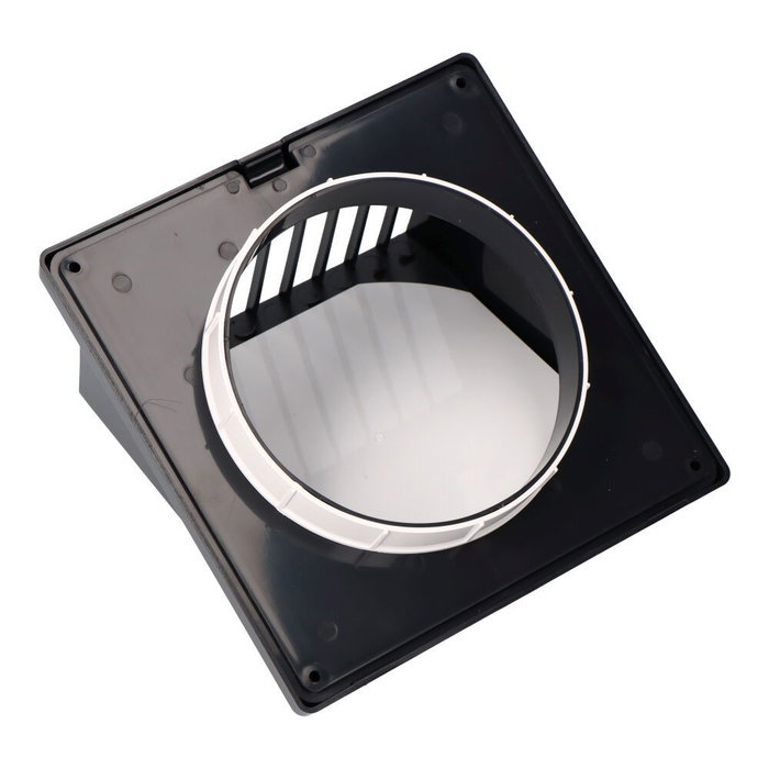 Edm Rejilla Ventilación con Campana ABS ø 125mm Gris Antracita 170x170mm