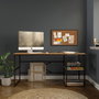 Hanah Home Mesa de Estudio Vg28-A Moderna Industrial Pino Atlántico