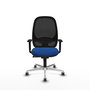 PIQUERAS Y CRESPO Silla de oficina Cilanco con mecanismo Sincro, Azul y Negro