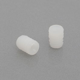 HERRAJES ALK Tuerca Nylon Blanco M4 D8X11 S/R Para Taladro 8Mm. Sin Ranura En La Cabeza (Set de 5000)