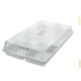 Un Solo Uso Bandeja 5 Compartimentos 240 Unidades C/Ta - 38x23 cm para Catering y Hostelería