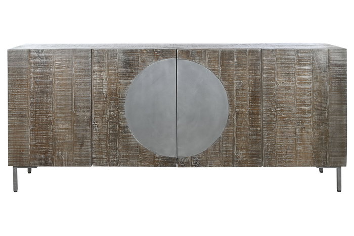 DKD Home Decor Buffet Oriental Marron Oscuro Gris Oscuro Mango Metal 180 x 40 x 80 cm