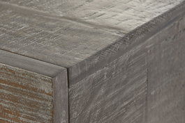 DKD Home Decor Buffet Oriental Marron Oscuro Gris Oscuro Mango Metal 180 x 40 x 80 cm