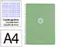 Antartik Cuaderno Espiral A4 Tapa Foam 80 Hojas 90g Cuadriculado 4mm con Margen Color Verde Matcha
