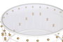 DKD Home Decor Mesa de Centro de Metal y Cristal Blanco y Dorado