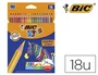 BIC Evolution Stripes Estuche de 18 Lápices de Colores Surtidos