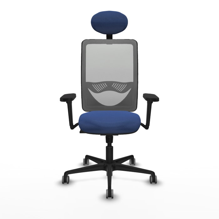 PIQUERAS Y CRESPO Silla de oficina Zulema con mecanismo Sincro, Azul marino y Gris PIQUERAS Y CRESPO Silla de oficina Zulema con mecanismo Sincro, Azul marino y Gris