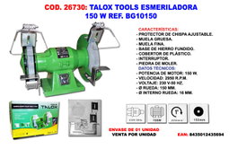 TALOX TOOLS Esmeriladora 150 W 150 mm BG10150