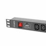 LANBERG PDU-08I-0200-C20-BK 8 Salidas AC IEC C13 1U Negro