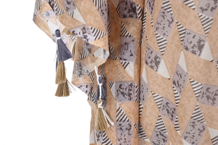 DKD Home Decor Kaftan Mediterraneo Zambia Marron Coral 180 x 90 cm Algodon (3 Unidades)