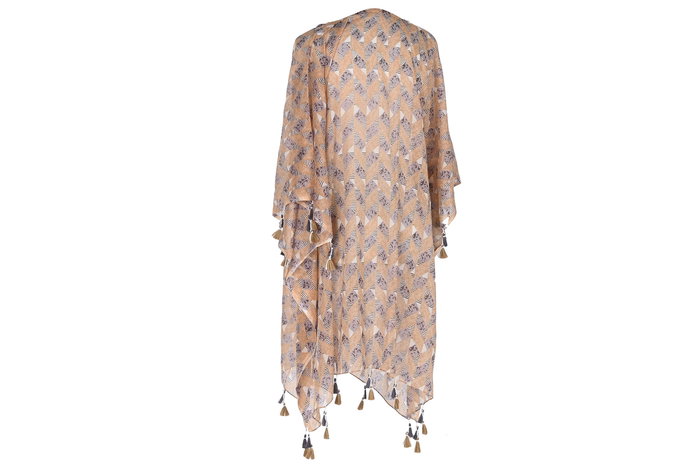 DKD Home Decor Kaftan Mediterraneo Zambia Marron Coral 180 x 90 cm Algodon (3 Unidades)