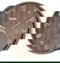 SAMI Reloj de Pared Decorativo Redondo, 30 cm, Madera Oscuro