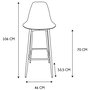 Home Deco Factory Taburete Bar Negro Industriel Madera Contrachapada PU Hierro 110 kg