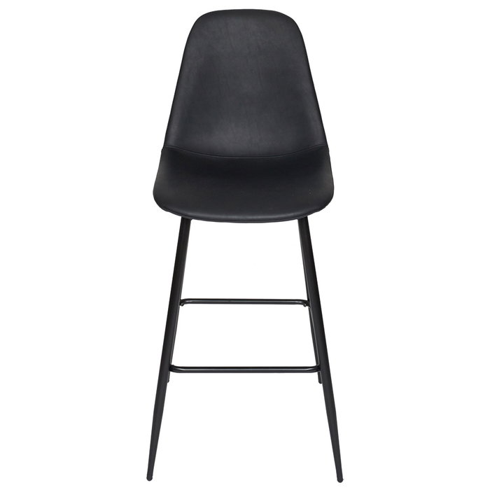 Home Deco Factory Taburete Bar Negro Industriel Madera Contrachapada PU Hierro 110 kg