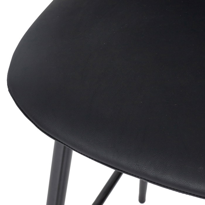 Home Deco Factory Taburete Bar Negro Industriel Madera Contrachapada PU Hierro 110 kg