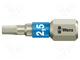 WERA Punta de destornillador Hex Plus HEX 2,5 mm TORSION