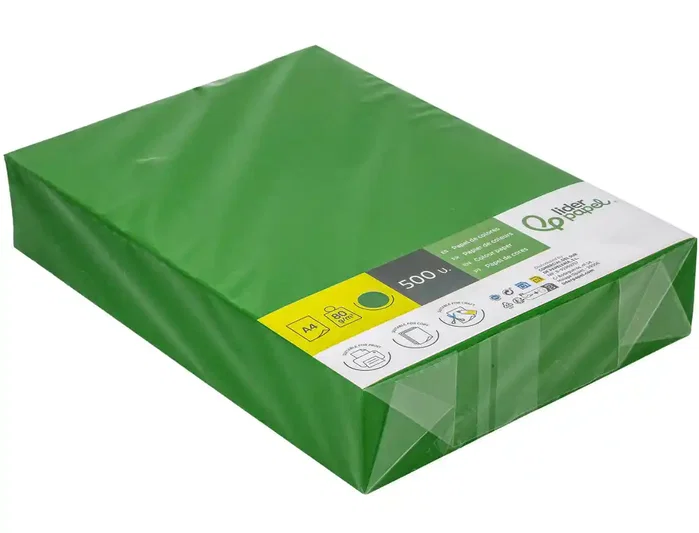 Liderpapel Papel de color verde intenso Din A4 80 g 500 hojas