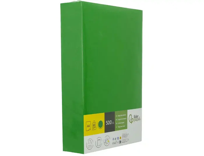 Liderpapel Papel de color verde intenso Din A4 80 g 500 hojas