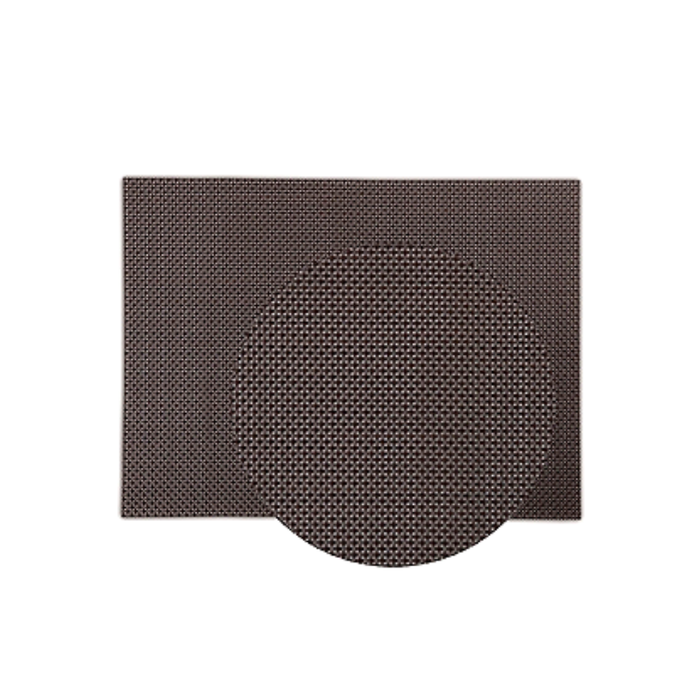 OYV TABLEMAT Mantelito Individual Trenzado Marron/Negro 48 x 36 cm - Complemento de Mesa Practico y Elegante