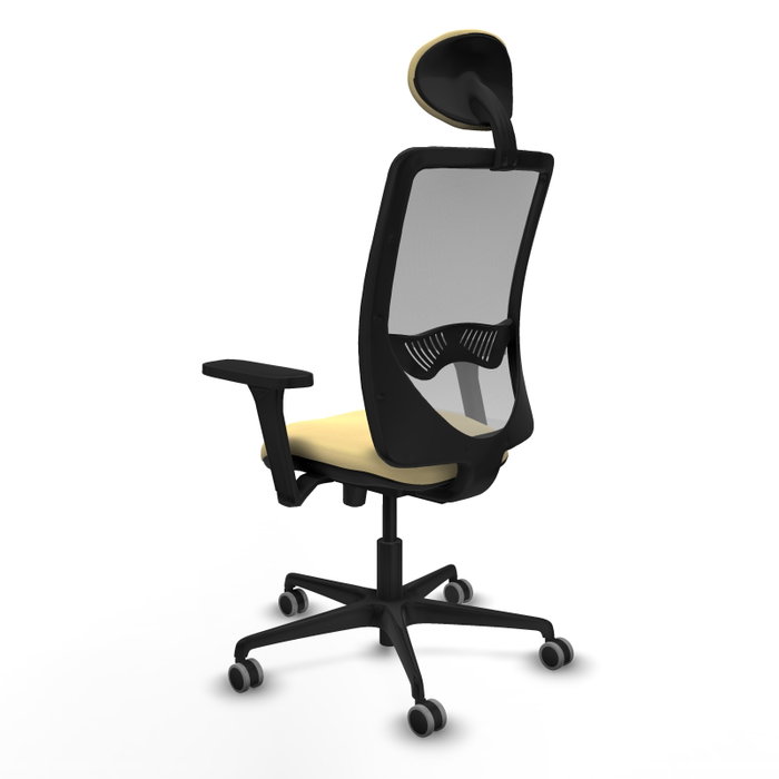 PIQUERAS Y CRESPO Silla de oficina Zulema con mecanismo Sincro/Traslack, Crema y Gris PIQUERAS Y CRESPO Silla de oficina Zulema con mecanismo Sincro/Traslack, Crema y Gris
